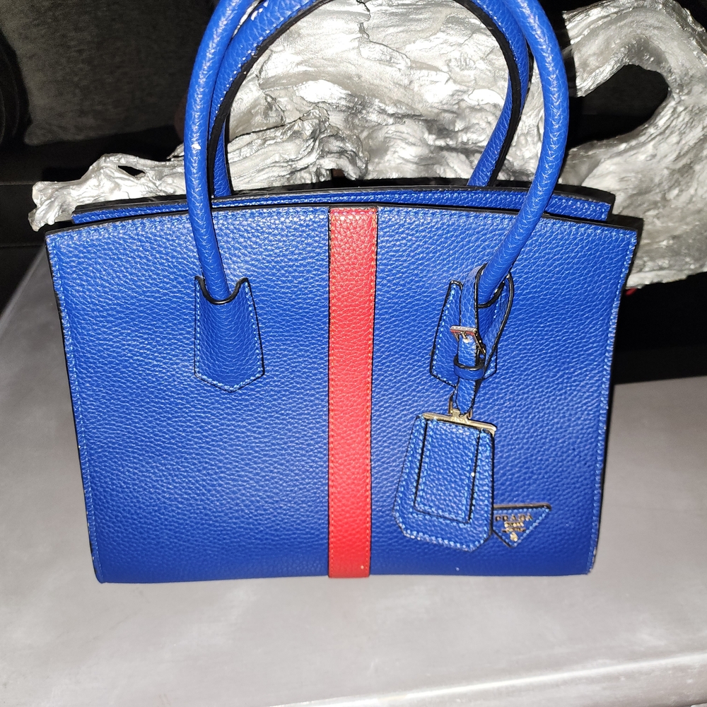 Authentic PRADA Blue and Red Limited Edition Women's Handbag